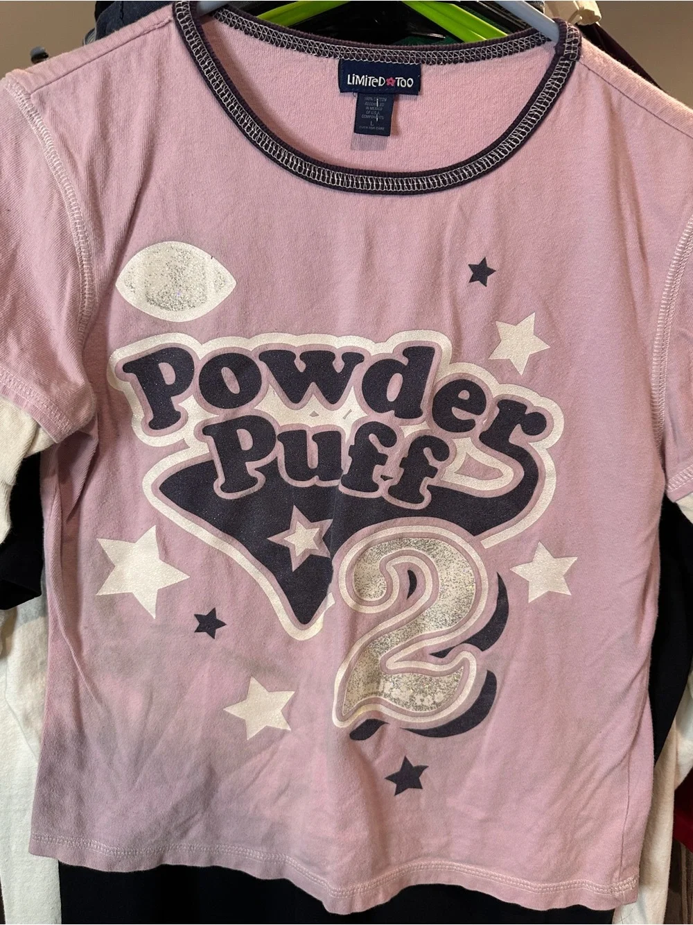 Vintage Limited Too Powder Puff Girls Long Sleeve T-Shirt Size Large Pre-Owned
